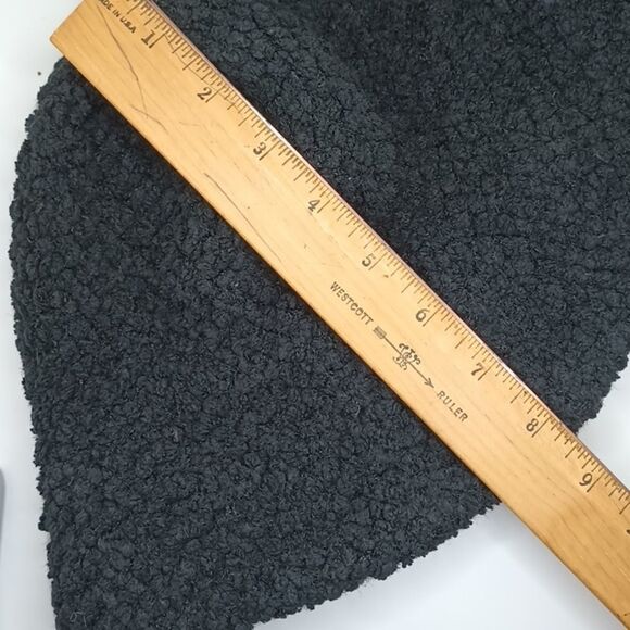 Fluffy Black Bucket Hat soft acrylic sponge like material - Picture 7 of 7